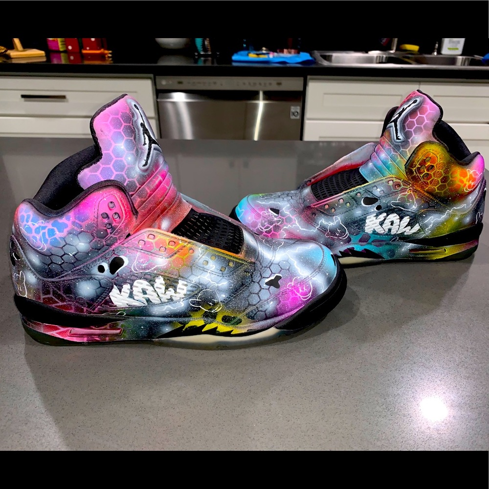 Jordan 5 Custom Galaxy X Kaws X Supreme
